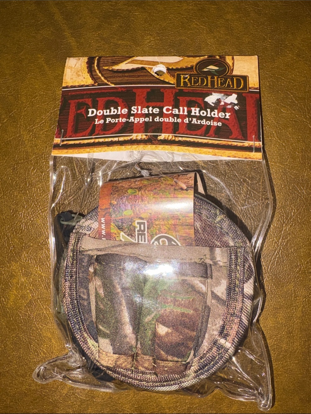RedHead Camouflage Double Slate Call Holder - Brown/Green Camo